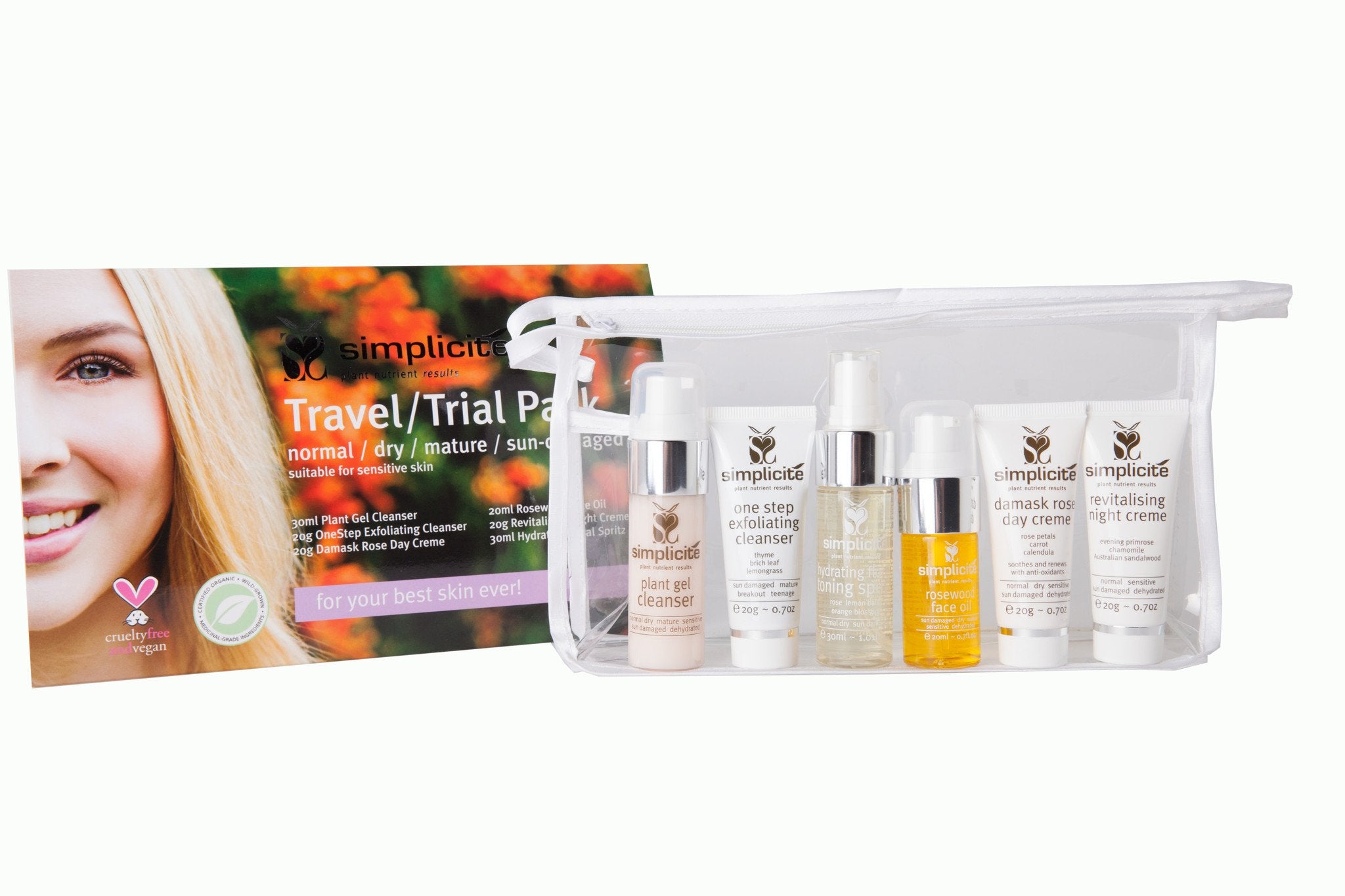 BASIC SIX TRAVEL/TRIAL PACK NORMAL/DRY – Simplicite Skincare (HK)